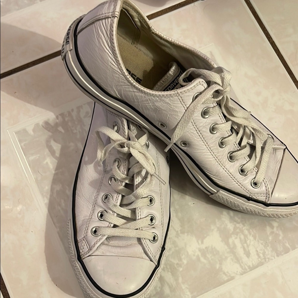 Converse Classic White Lace-Up Sneakers - Picture 3 of 7